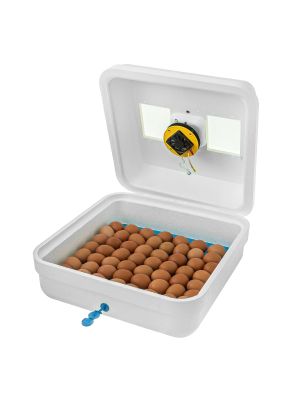 Механический инкубатор «Рябушка Smart TURBO» на 70 яиц с керамическим нагревателем, цифровым терморегулятором и вентилятором
