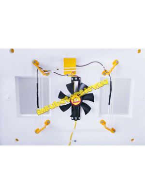 Инкубатор автоматический для яиц "Теплуша" 220/12 В на 63 яйца с ТЭНом и цифровым терморегулятором + влагомер