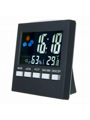 Цифровой термометр гигрометр 2159T с подсветкой, часами, будильником и календарем